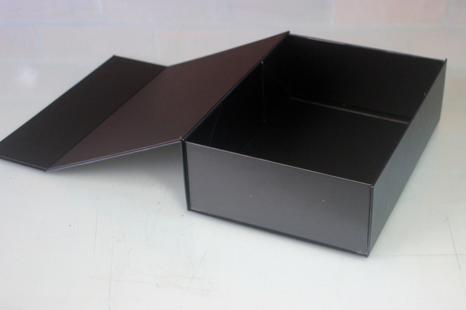 A4 deep matte black presentation box